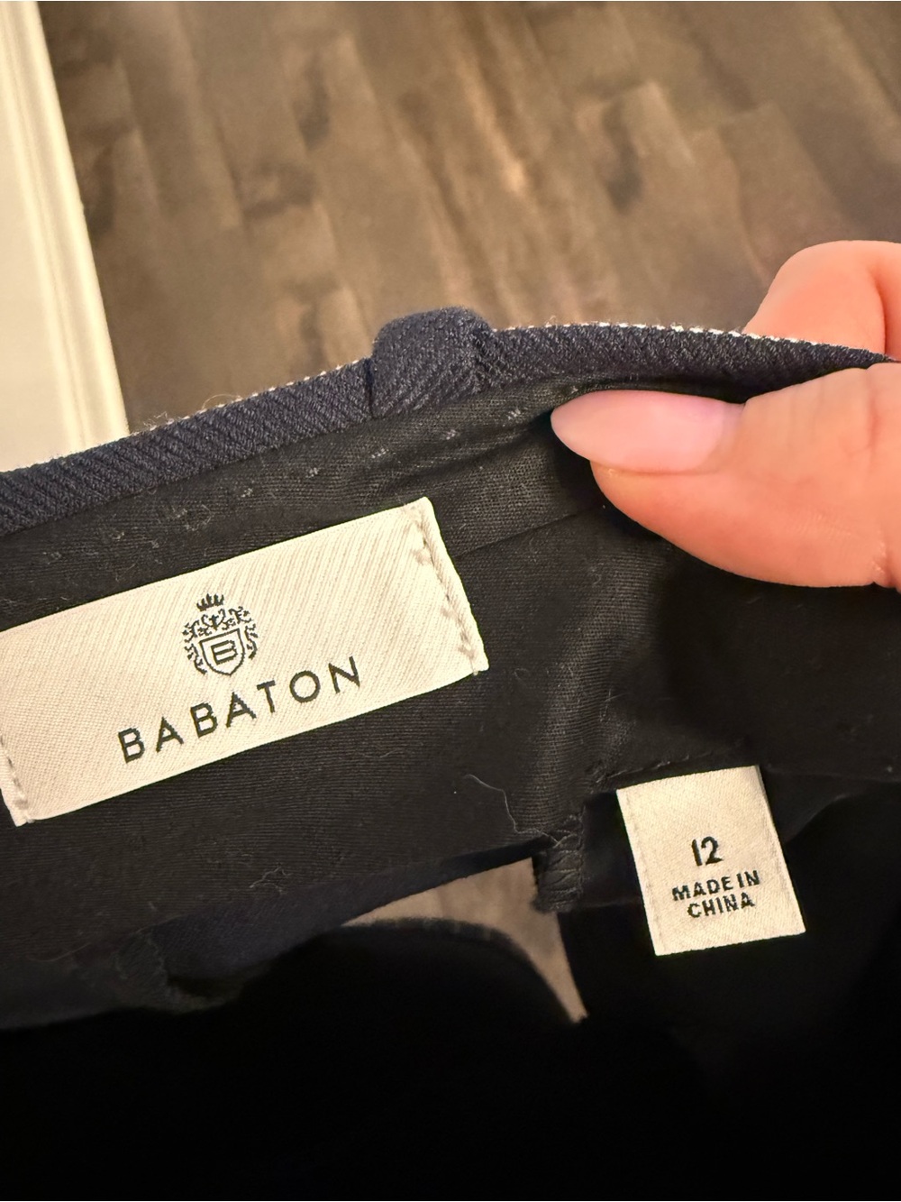 Babaton navy pin striped blazer